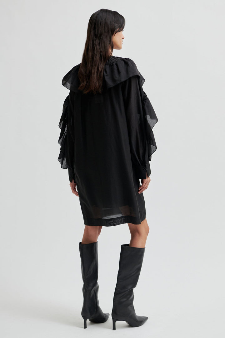 Second Female - Dream Ruffle Dress 60330 - 8001 Black Kjoler 