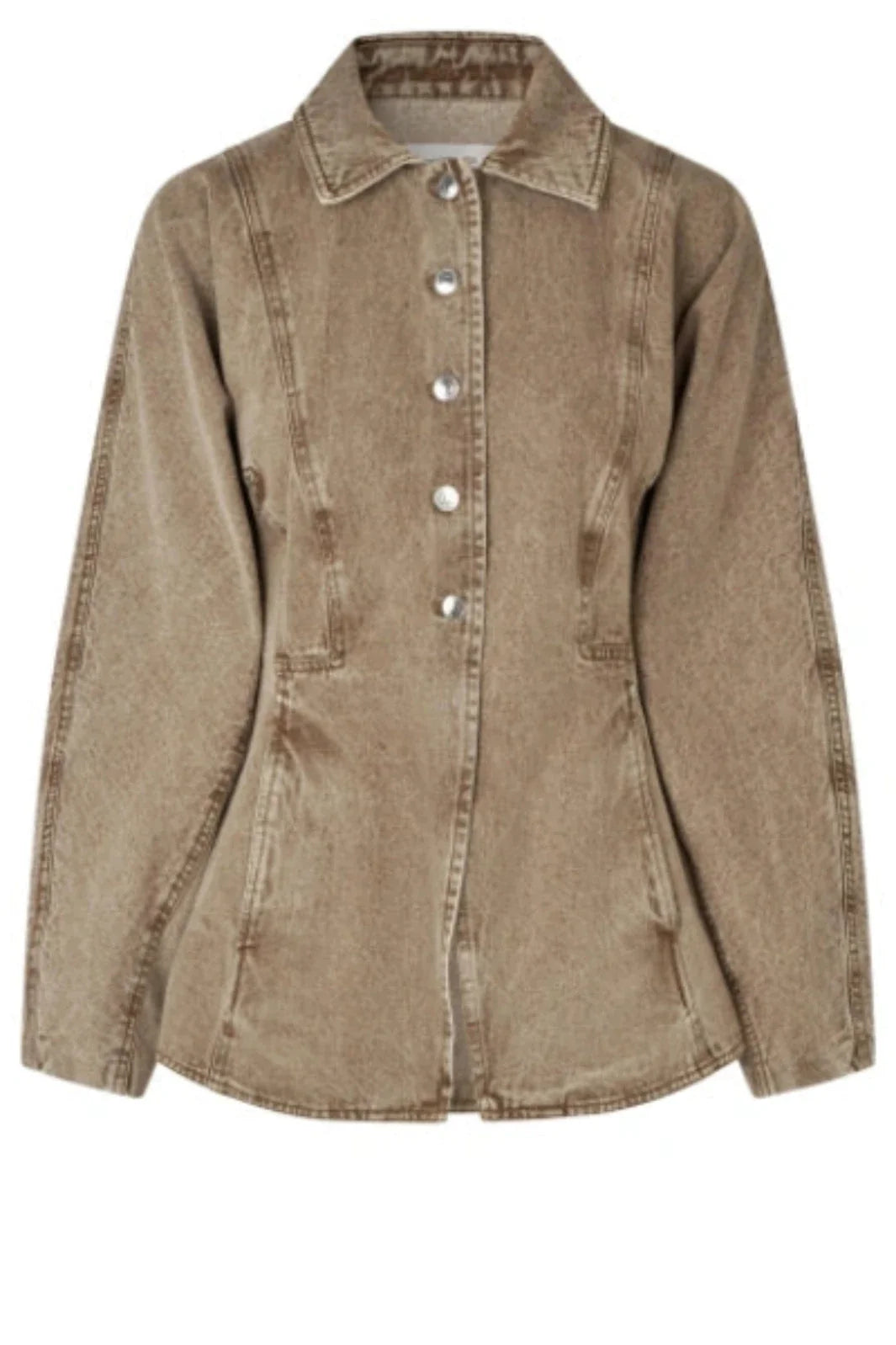 Second Female - Isana Fitted Denim Jacket 61291 - 6016 Camel Jakker 