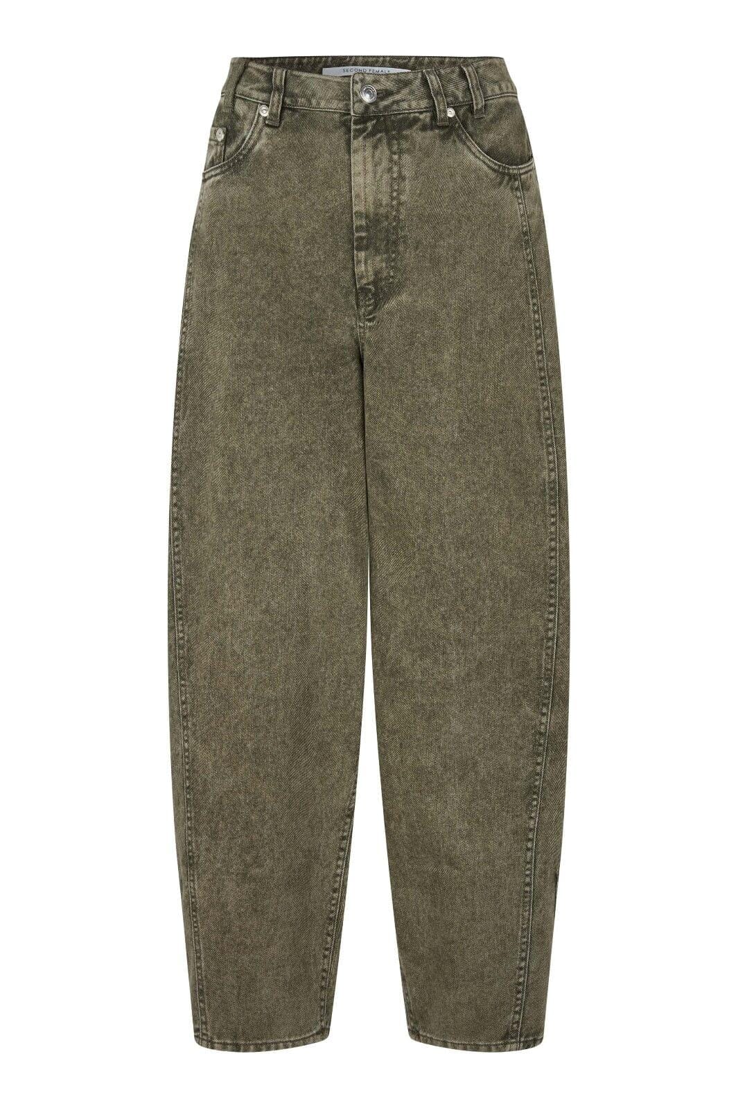 Second Female - Jaye Denim Barrel Jeans 60948 - 4117 Green Denim Jeans 
