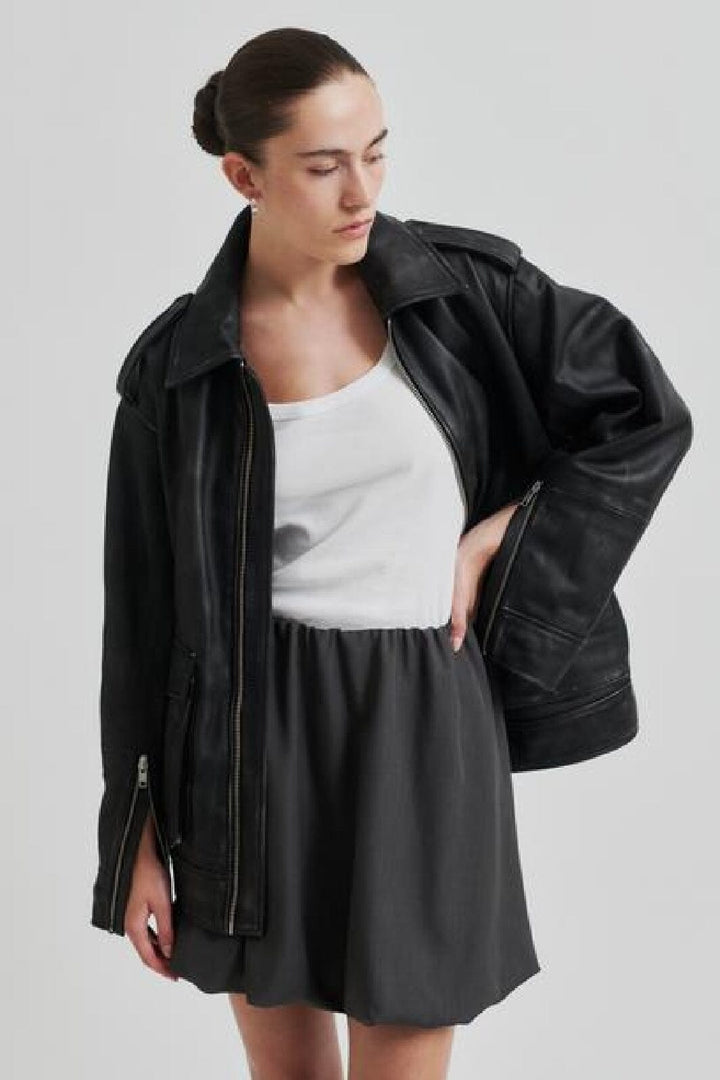 Second Female - Otilia Skirt 59252 - 7003 Dark grey melange