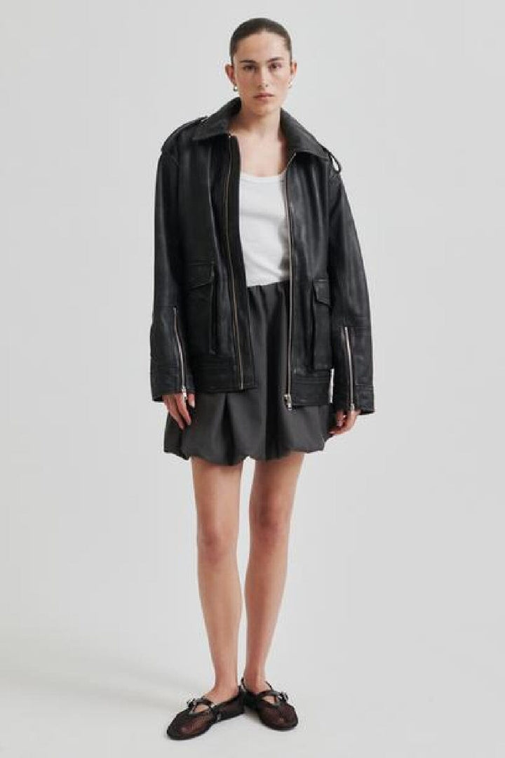 Second Female - Otilia Skirt 59252 - 7003 Dark grey melange