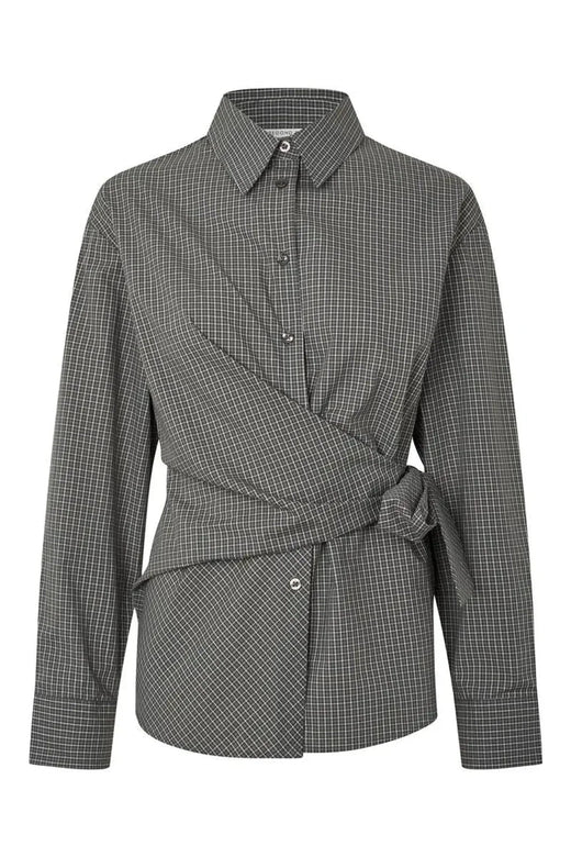 Second Female - Sorin Tie Shirt 61933 - 4065 Asphalt 