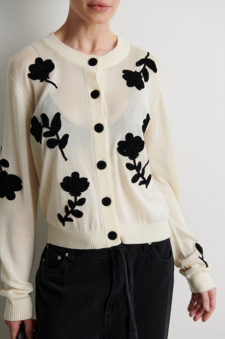 Second Female - Yota Knit Cardigan 61198 - 1051 Birch Cardigans 