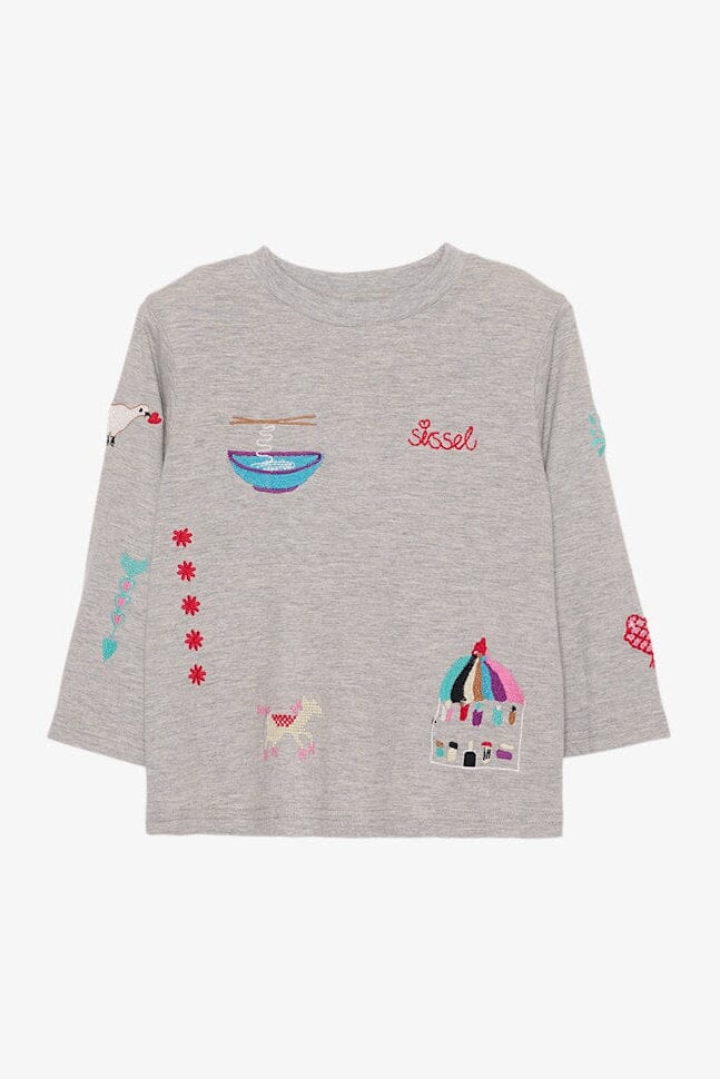 Sissel Edelbo - Billie Mini Top Se 2054 - Grey MéLange Bluser 