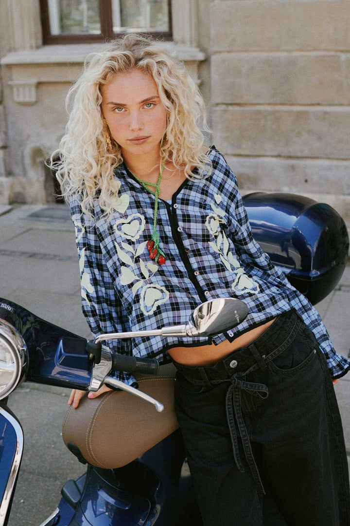 Sissel Edelbo - Fran Top SE 1693 - Blue Checks