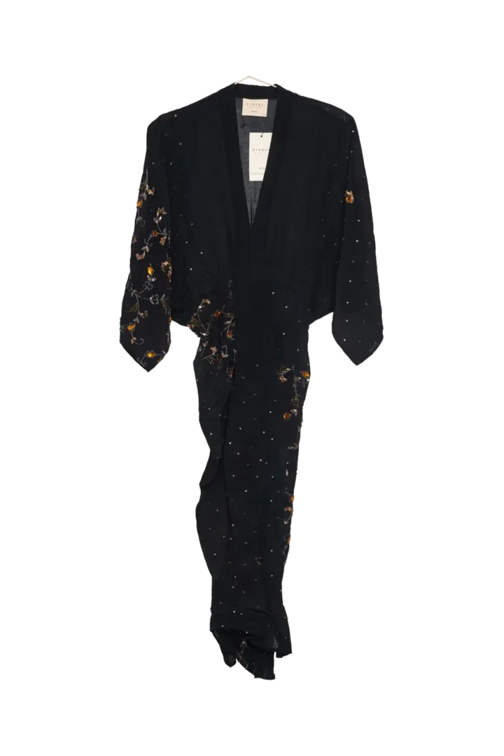 Sissel Edelbo - Juno SILK Dress Sparkling Black SE 1717-1 - Sparkling Black No. 7