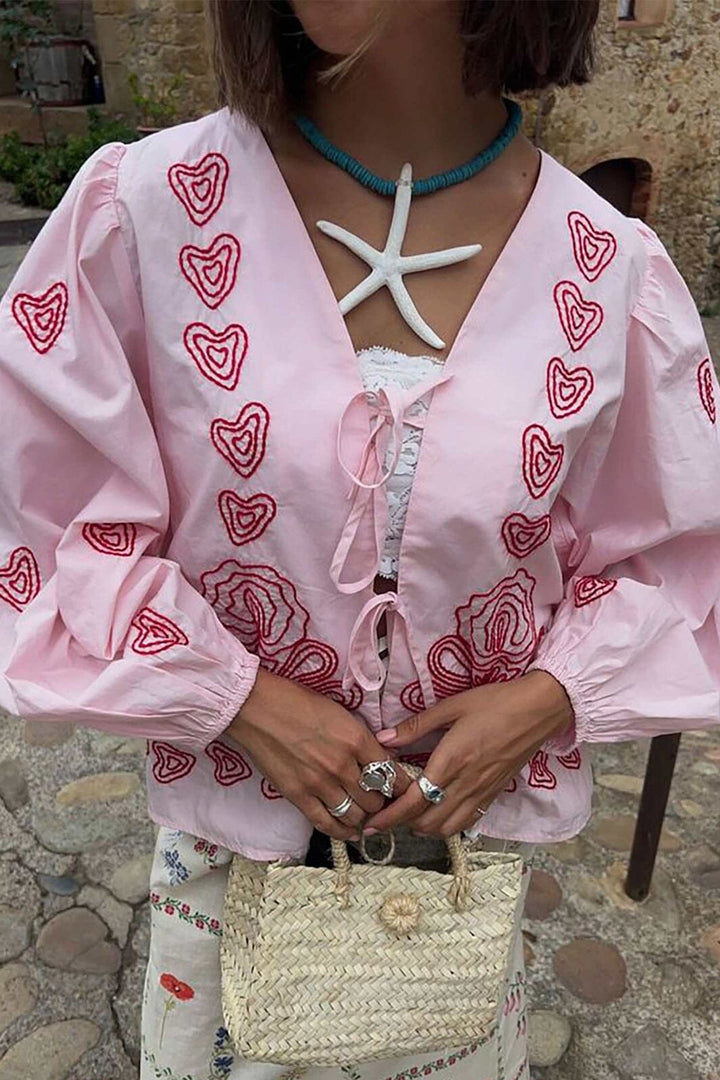 Voorbestelling - Sissel Edelbo - Maude Top SE 1447 - Cherry Blossom
