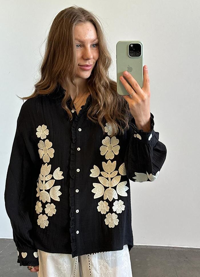 Sissel Edelbo - Rae Shirt SE 1748 - Black Bluser 