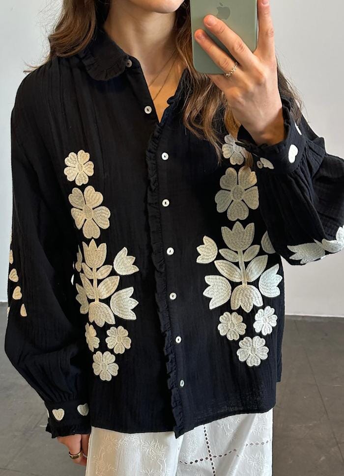 Sissel Edelbo - Rae Shirt SE 1748 - Black Bluser 