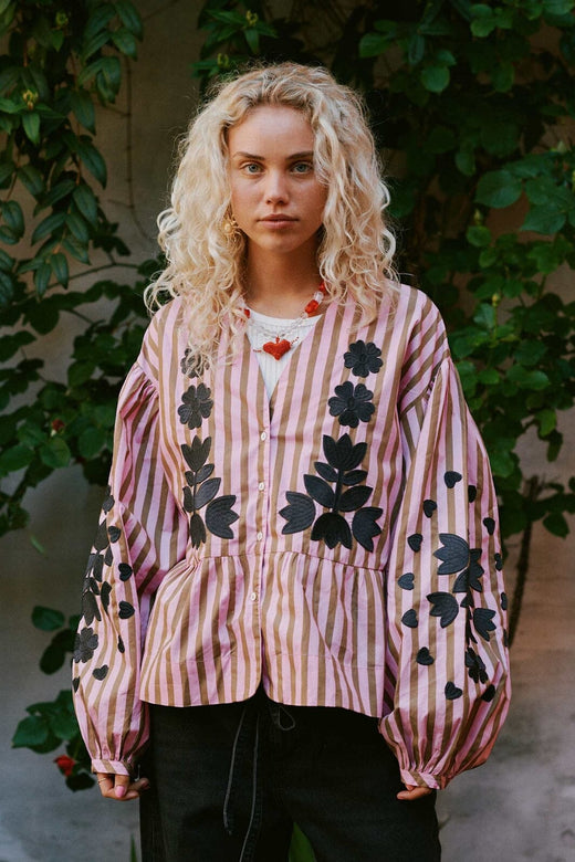 Sissel Edelbo - Rikke Top SE 1707 - Pink Stripes