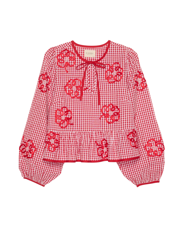 Sissel Edelbo - Sunny Top SE 1914 - Red Checks Bluser 