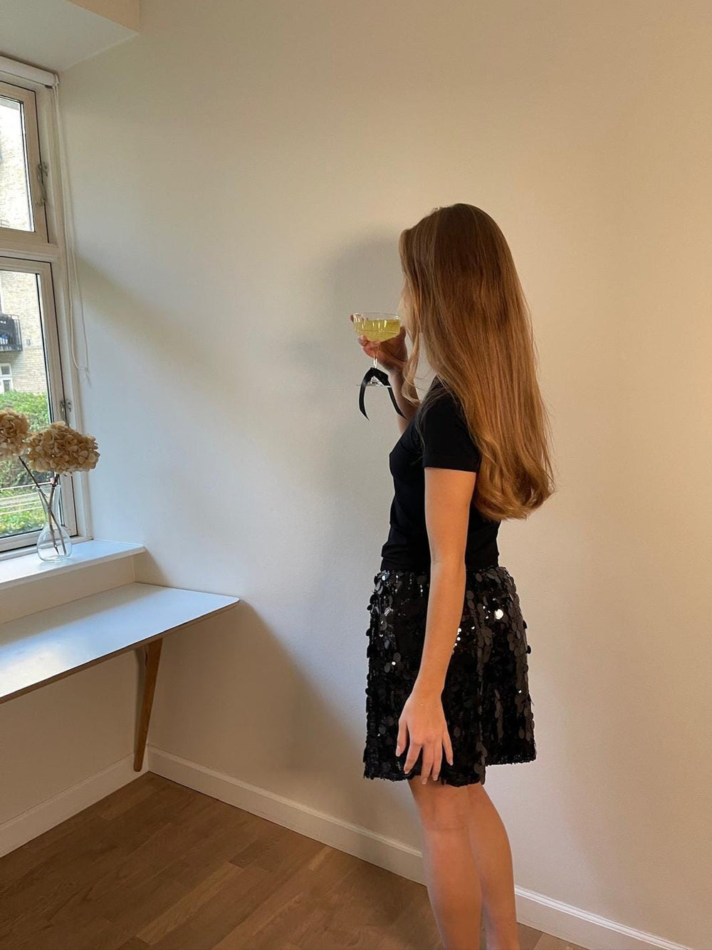 Sisters Point - Gavea-S.Sk 19537 - 003 - Black Glitter Nederdele 