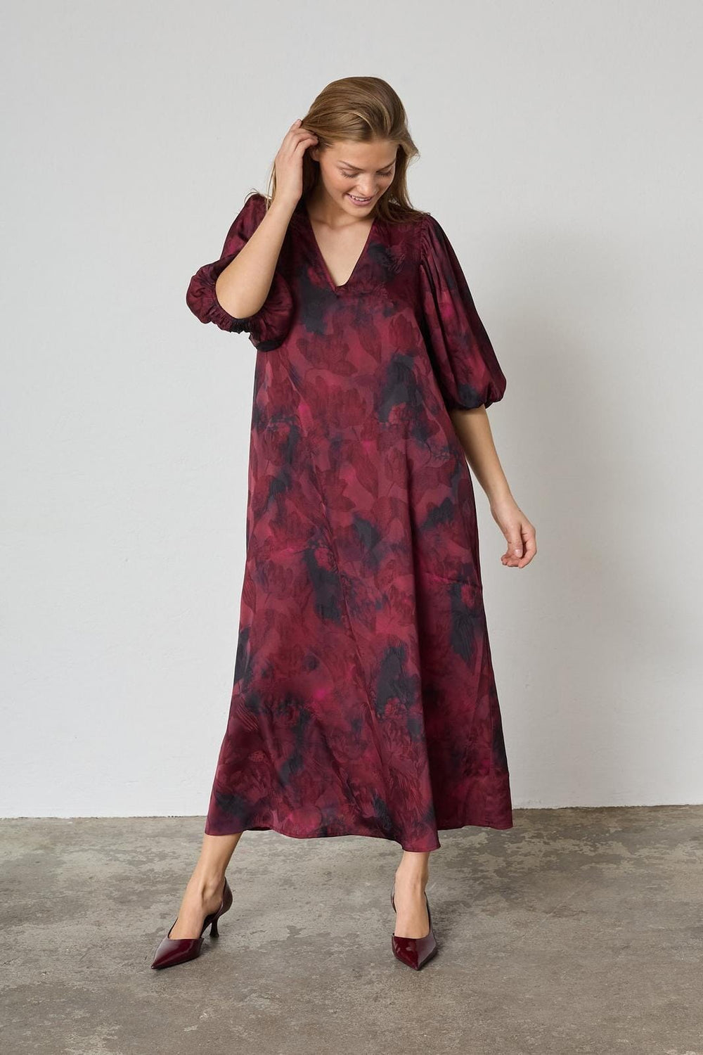 Sisters Point - Ventia-V.Dr6 19520 - 801 - Bordeaux Blurred Kjoler 