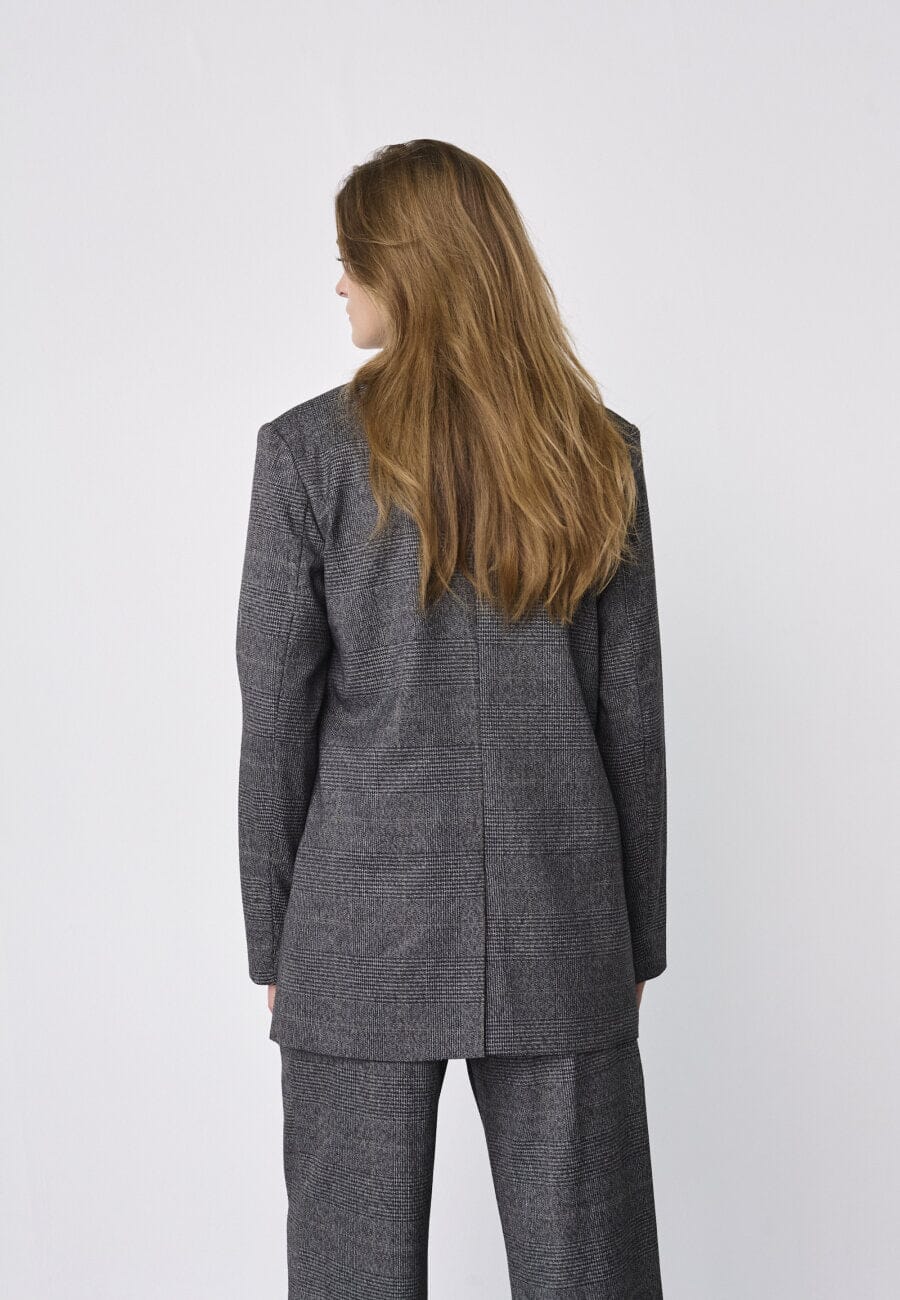 Sisters Point - Viksa-Bl1 20508 - 053 - Grey Check Blazere 