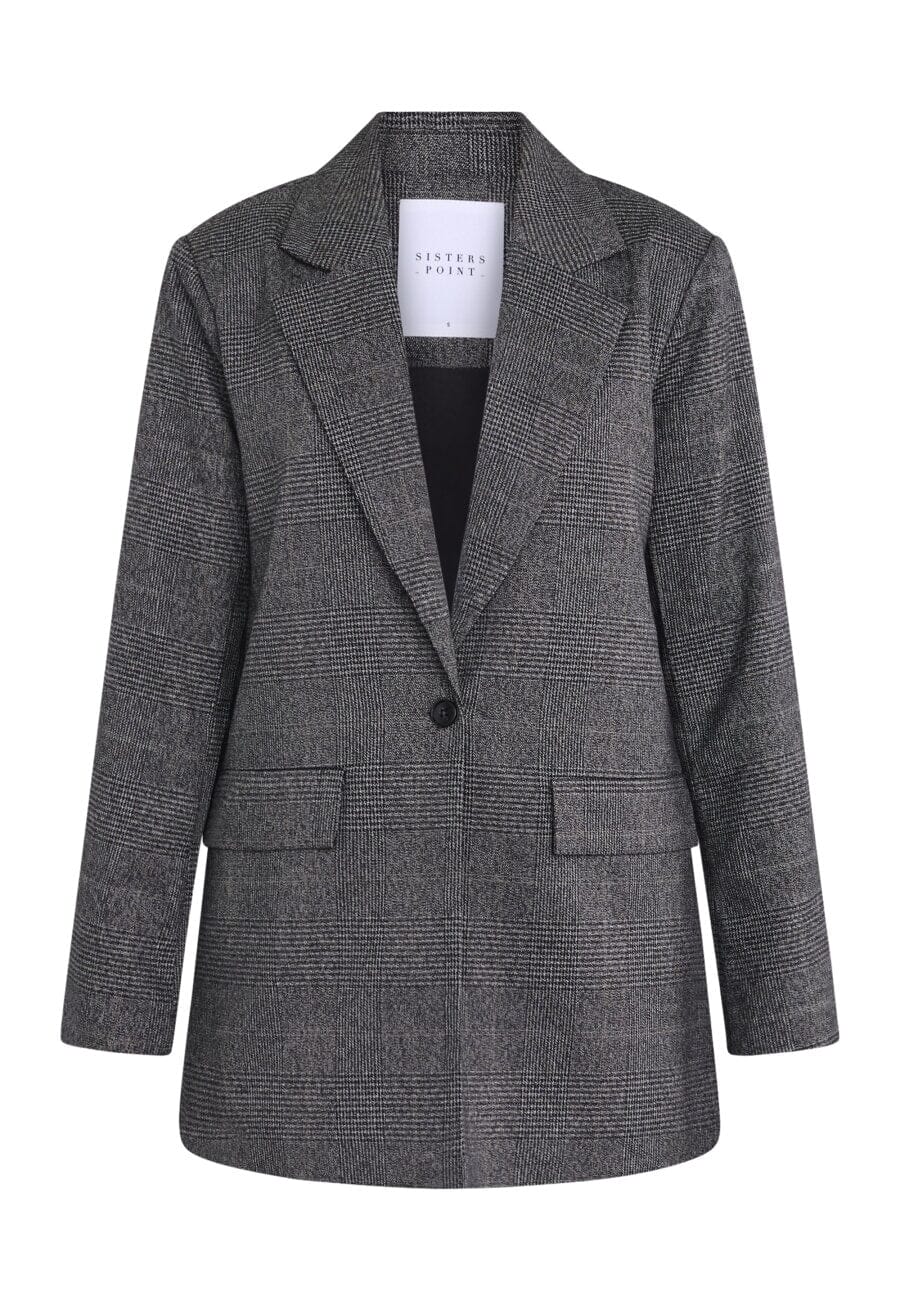 Sisters Point - Viksa-Bl1 20508 - 053 - Grey Check Blazere 