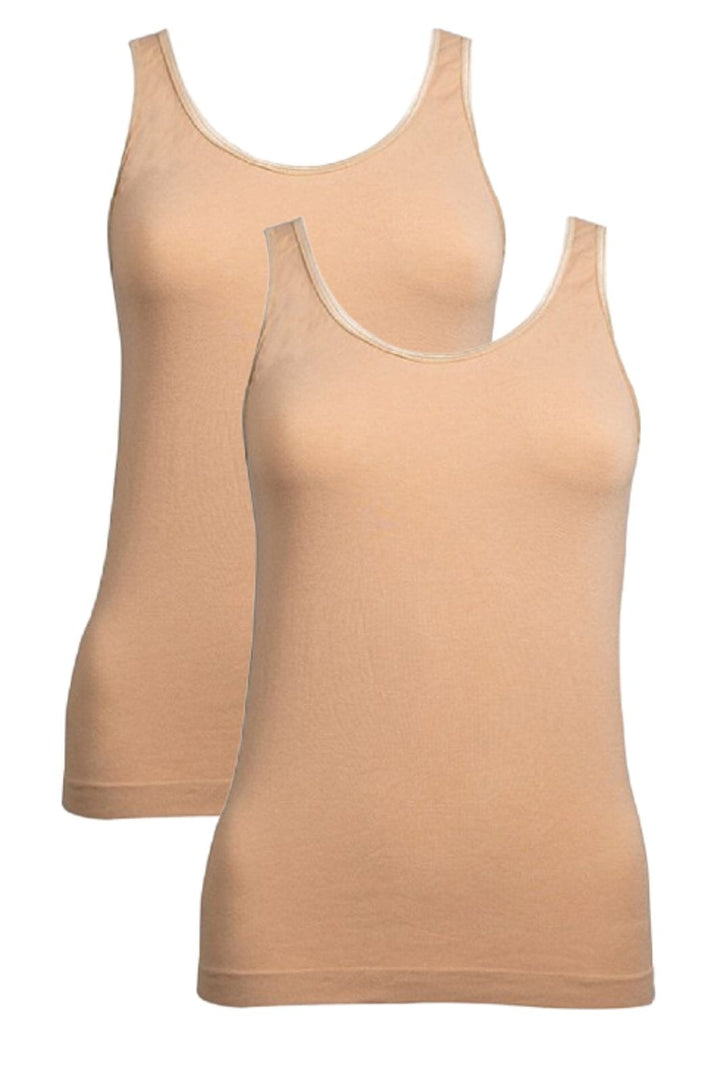 Soft basic - Haily Top wide strap 2 pak - nude