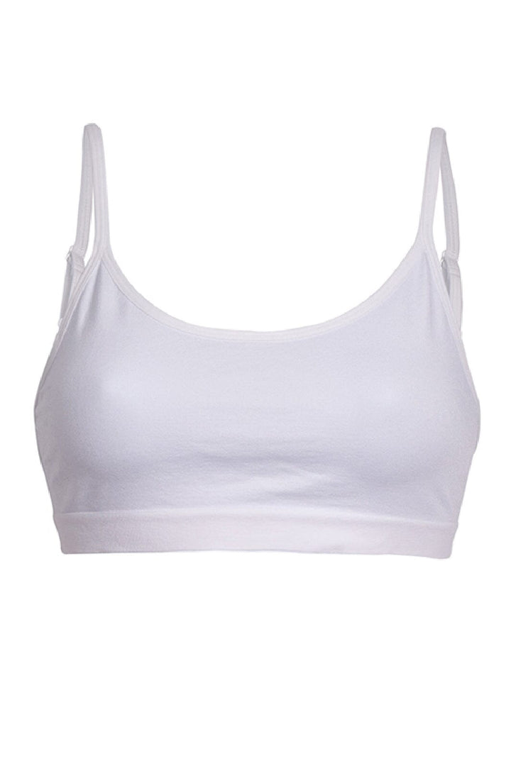 Soft basic - Soffi Bra top narrow strap 2 pak - white