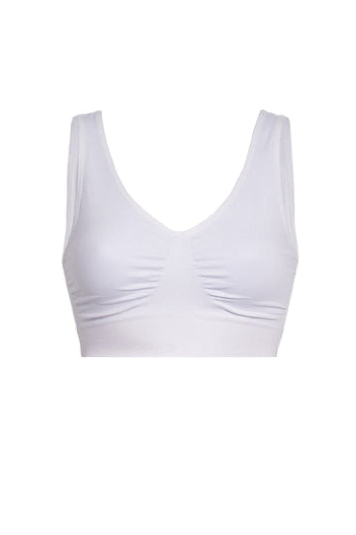 Soft basic - Soffi Bra top wide strap 2 pak - white