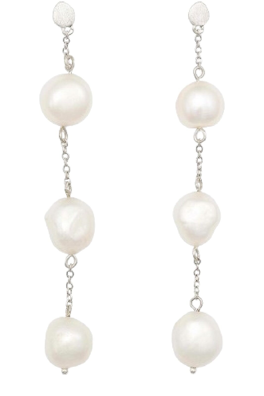 Sorelle Jewellery - 3-Pearls Earchain - Sterling Silver
