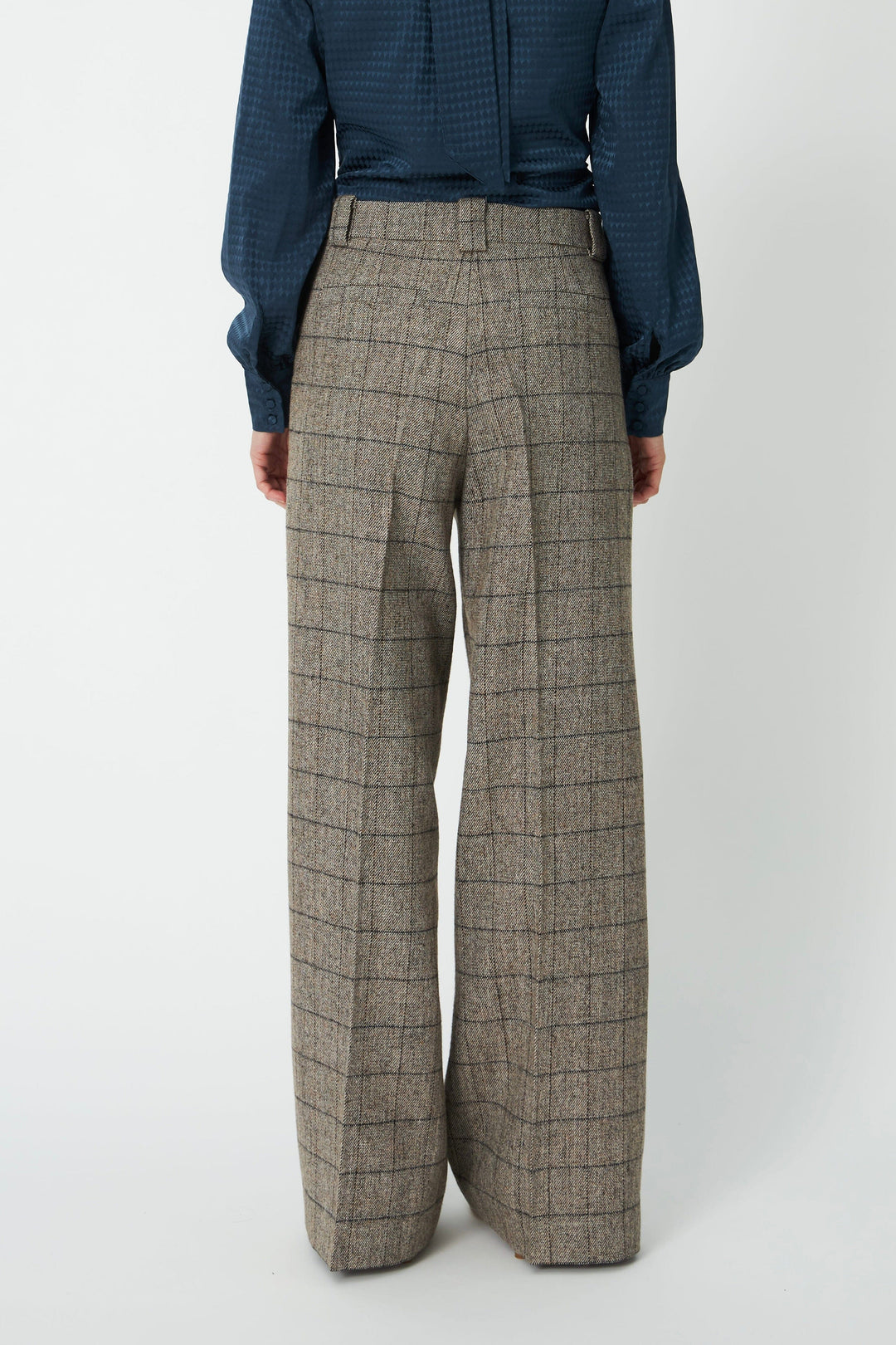Stella Nova - Oversized Low-Waist Suiting Pants Fc63-6570 - 917 Warm Grey MéLange Bukser 