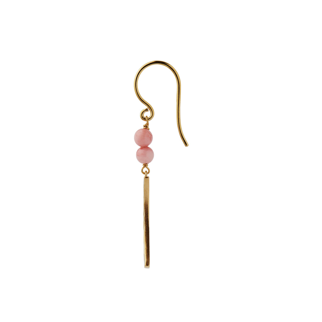 Stine A - Bella Moon Earring With Coral - 1342-02-S