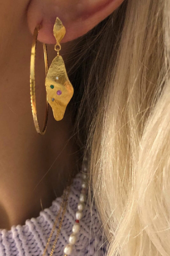 Stine A - Big Etoile Creol Earring - Goldenen - 1191-02-S
