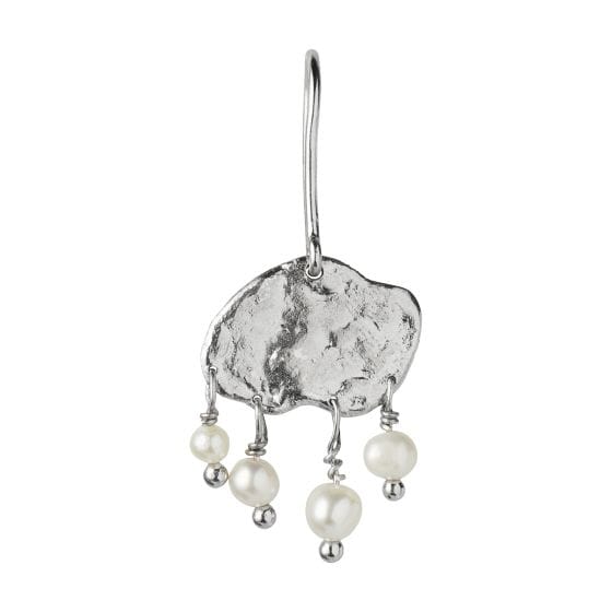 Stine A - Big Goldenen Splash Earring – Elegant Pearls Silver - 1308-00-S