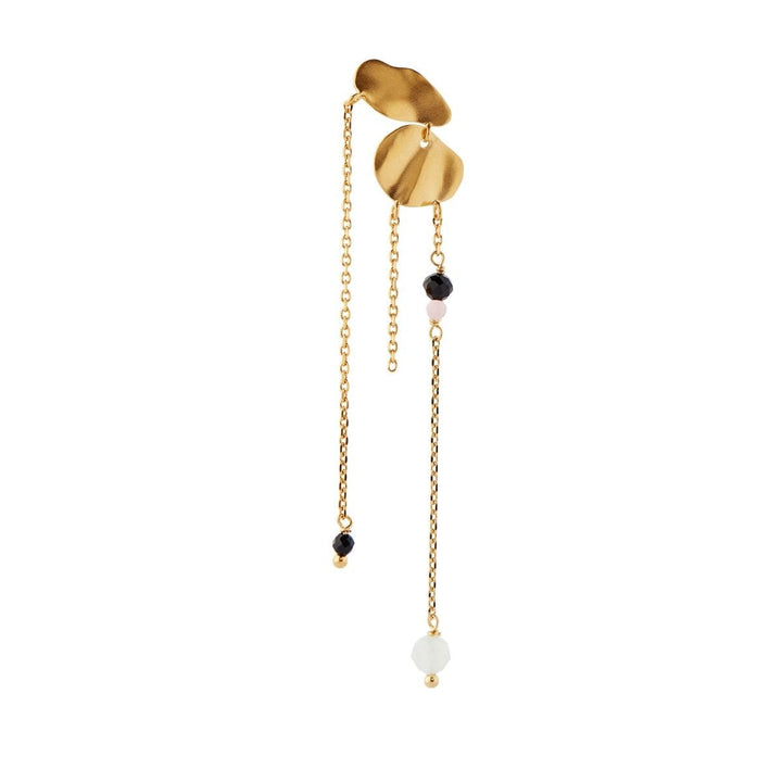 Stine A - Festive Clear Sea Earring With Chains & Stones - 1319-02-S