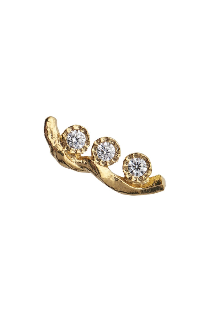 Stine A - Flow Earring With Three Stones - Single - 1335-02-S