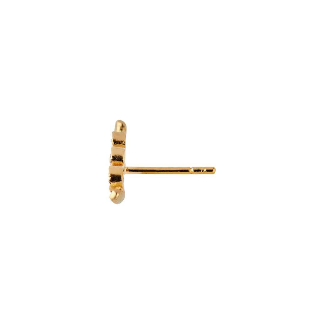 Stine A - Flow Earring With Three Stones - Single - 1335-02-S