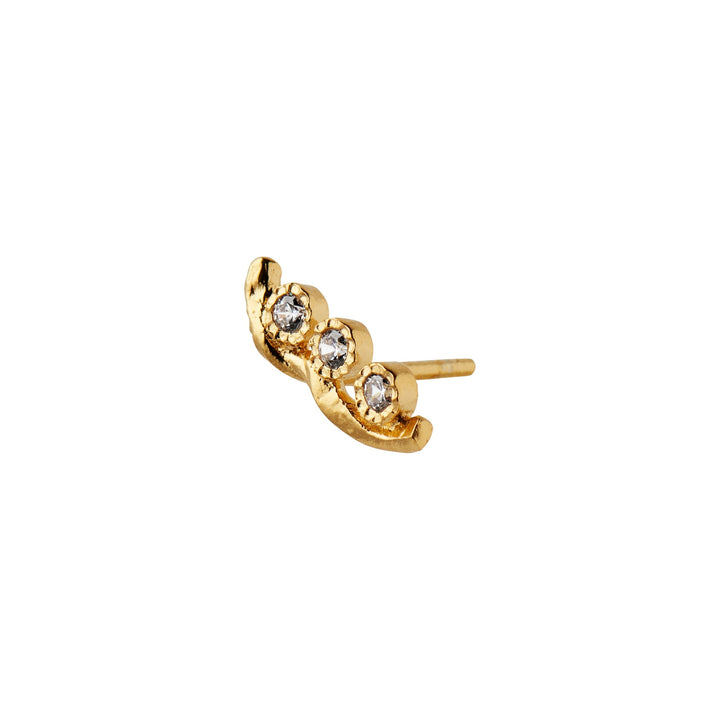 Stine A - Flow Earring With Three Stones - Single - 1335-02-S