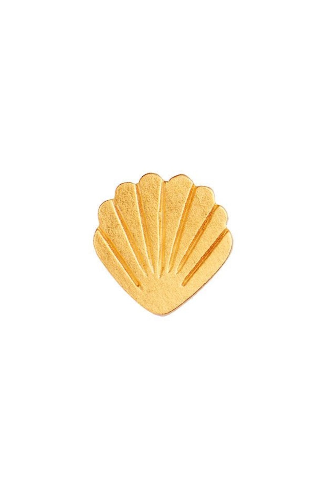 Stine A - Petit Shell Earring Golden - 1030-02-S