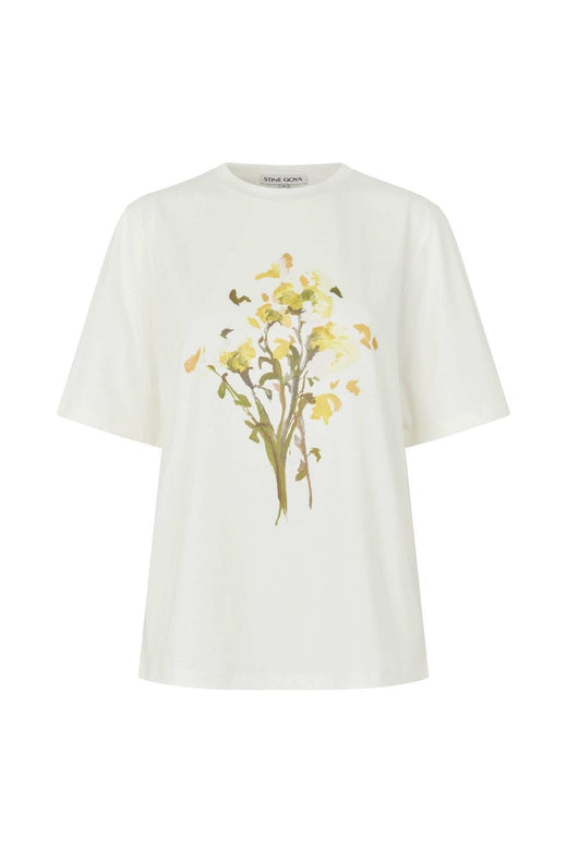 Stine Goya - 2243 Light Jersey, Short Sleeve T-shirtsg-ps26-t009-2243p - Petunia Bouquet, A Clean Slate T-shirts 
