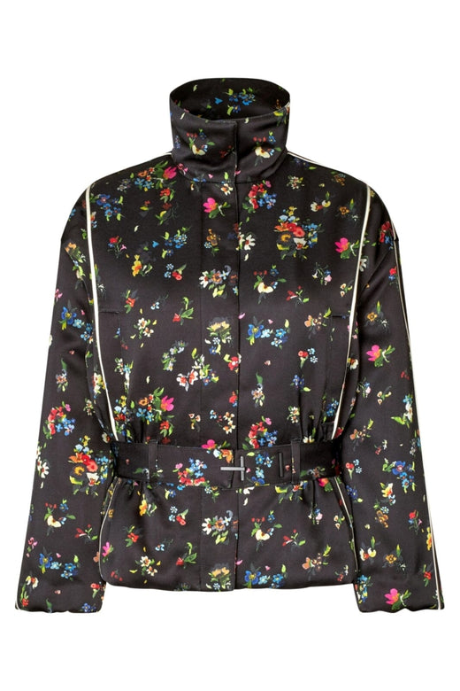 Stine Goya - 2407 Satin Ruffle, Cinched Aviator Bomber Jacketsg-aw25-j056-2407 - Magnolia Garden