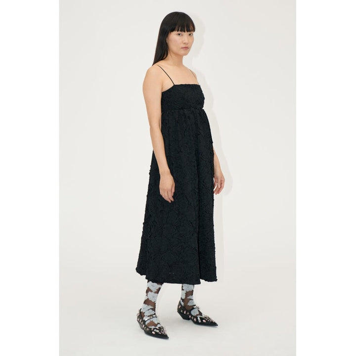 Stine Goya - Volominous Midi Dress, 2320 Fil Coupé - Black