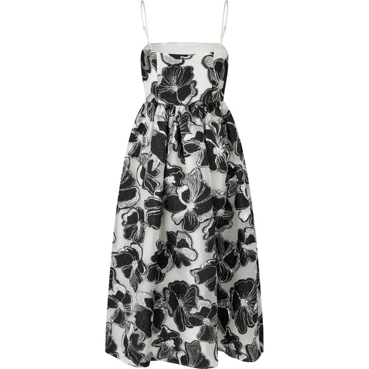 Stine Goya - Voluminous Gathered Midi Dress, 1608 Organza Jacquard - Anemone Jacquard