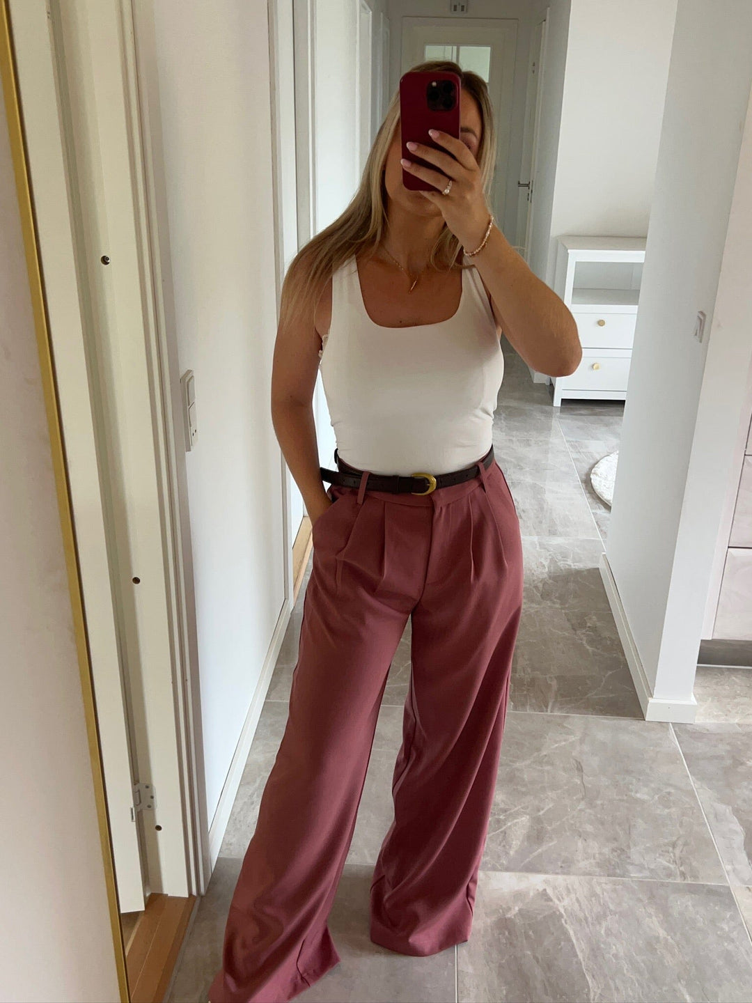 Valentin Studio - Business Pants 164546 - 823 - Evening Rose Bukser 