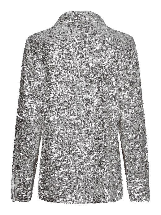 Valentin Studio - Classy Sequins Shirt 163336 - 220 - Silver Skjorter 