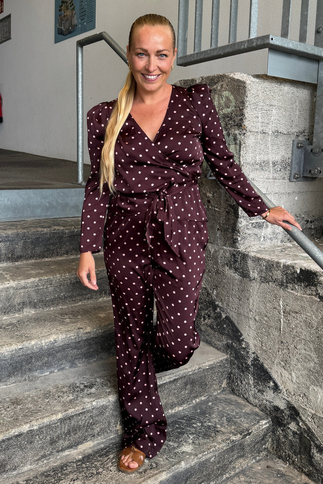 Valentin Studio - Comfy Dot Pants 167410 - 162 - Bordeaux Bukser 