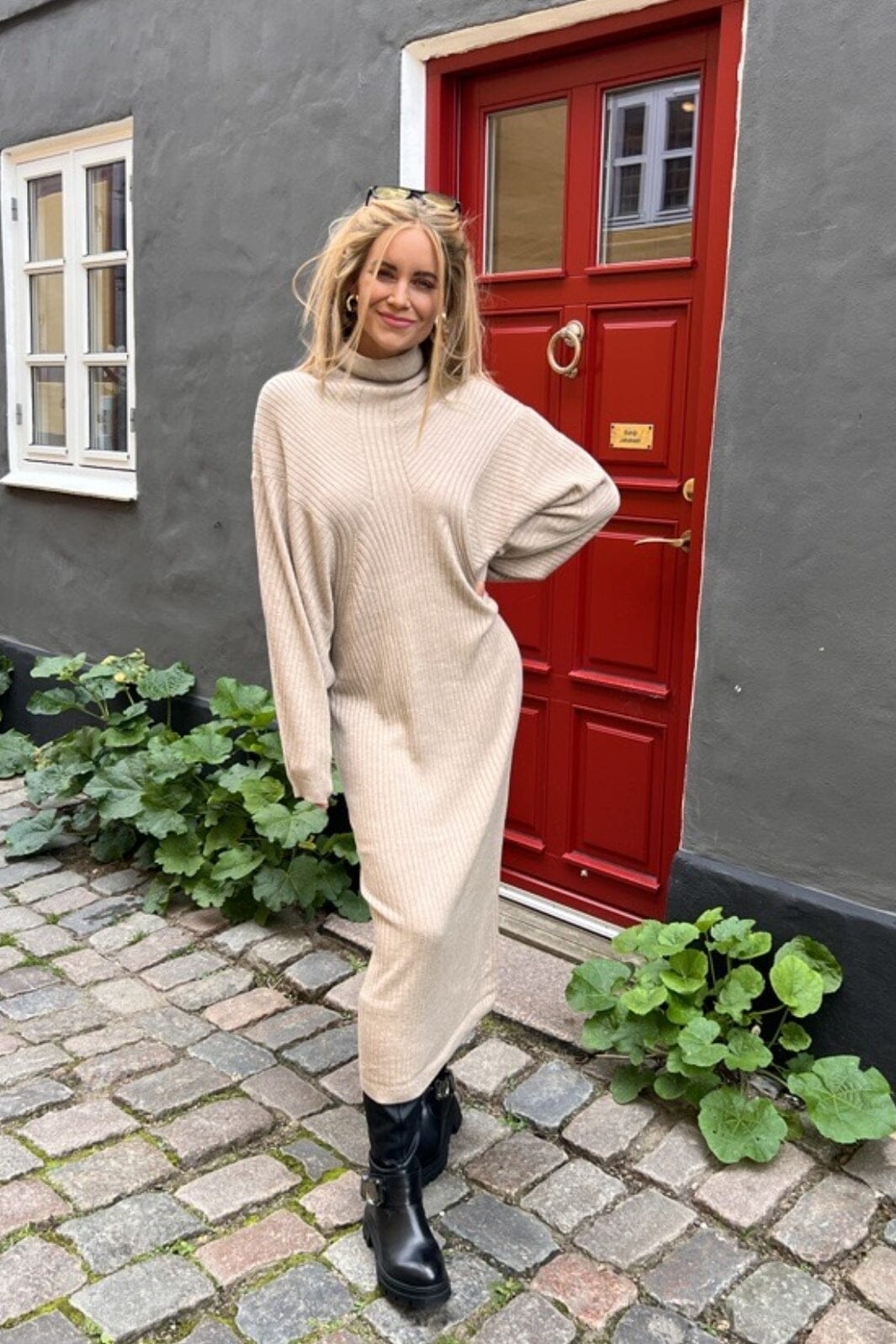 Valentin Studio - Cosy new long dress - Nature