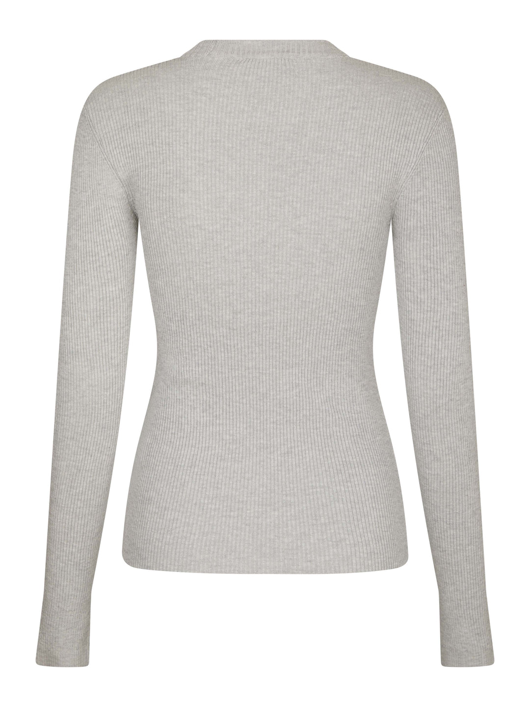 Valentin Studio - Gold Button Knit Blouse 160471 - 103 - Light Grey Melange Bluser 