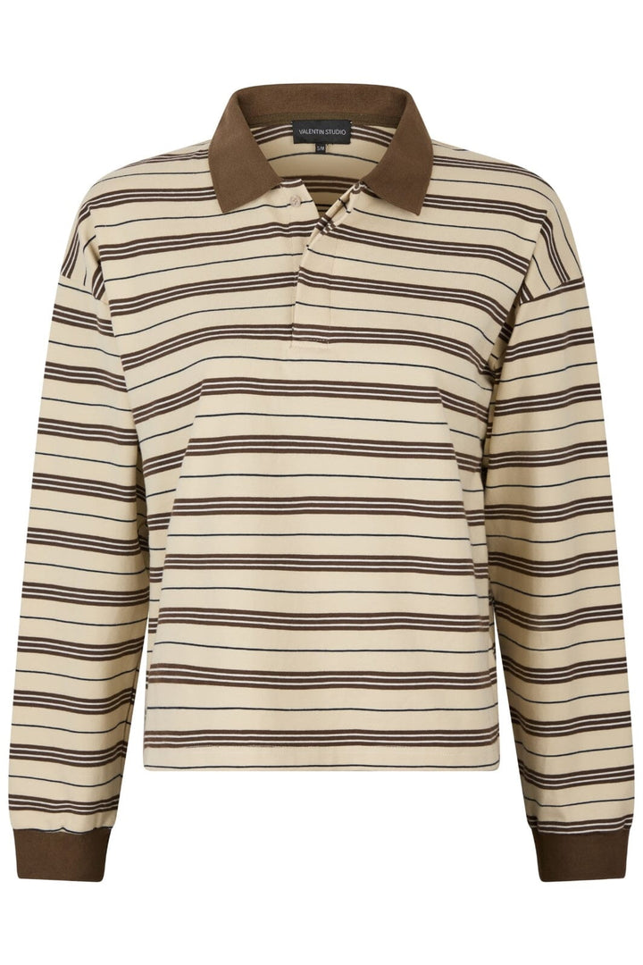 Valentin Studio - Polo Stripe Blouse Ivory - Ivory