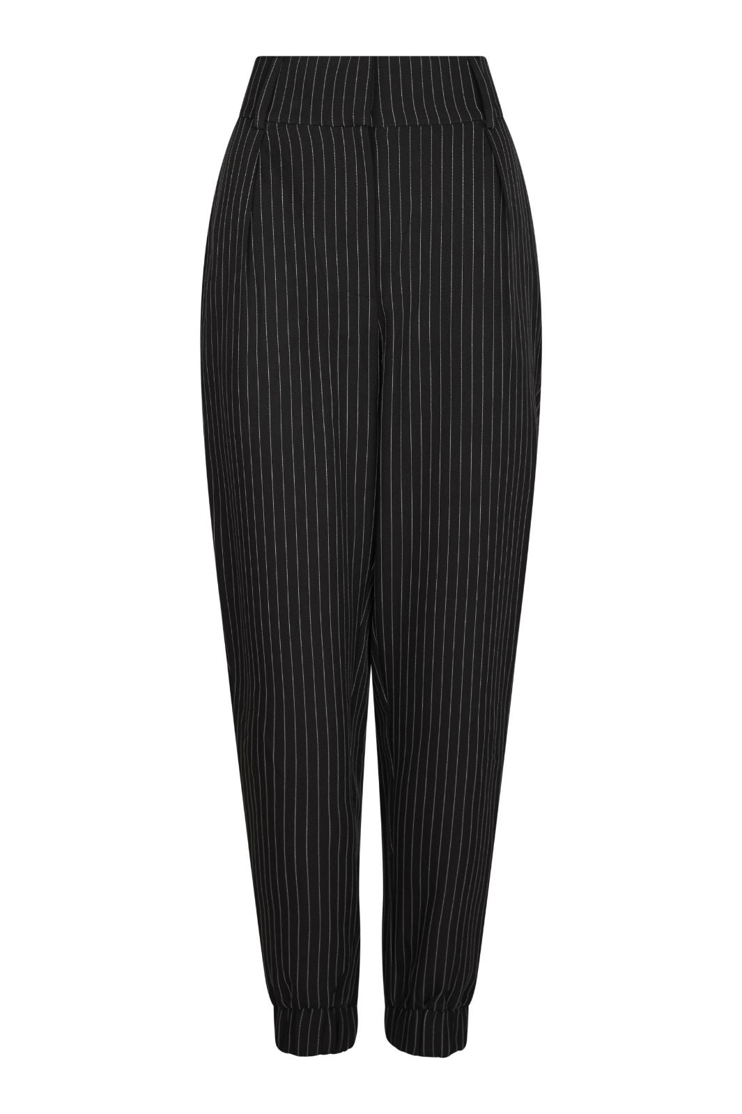 Valentin Studio - Pretty Pinstripe Pants 166335 - 100 - Black Bukser 
