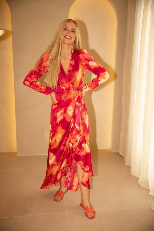 Valentin Studio - Senorita Bright Blurry Dress 169184 - 170 - Pink Kjoler 