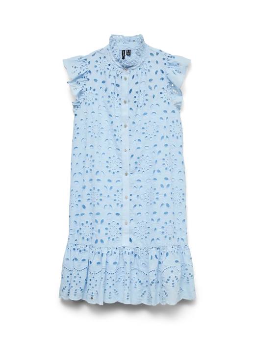 Vero Moda - Vmquinn Sl Emb Short Dress Sb2 - 5074766 Windsurfer Kjoler 