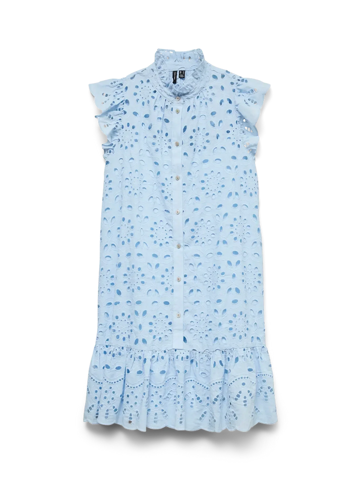 Vero Moda - Vmquinn Sl Emb Short Dress Sb2 - 5074766 Windsurfer Kjoler 