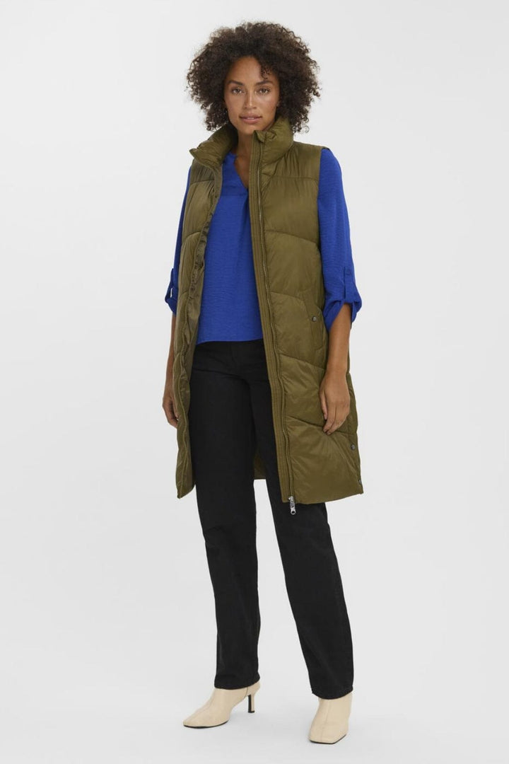 Vero Moda - Vmuppsala 3-4 Waistcoat - 4016360 Dark Olive