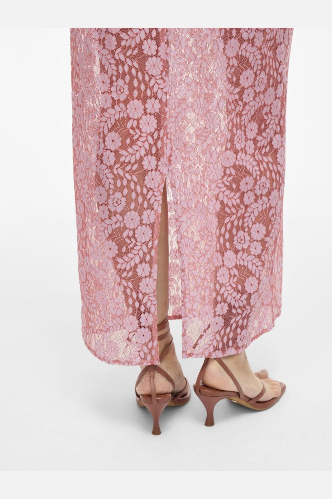 Vila - Vihibo Midi Lace Skirt - 4900037 Ballerina Two Tone Lace