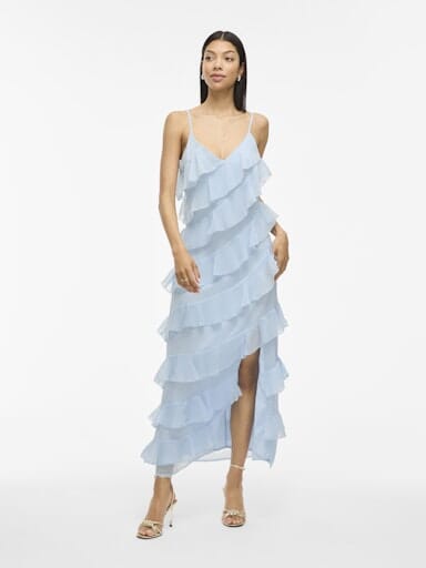 Vila - Viluna Strap Ankle Dress/Ka - 4970430 Cashmere Blue Kjoler 