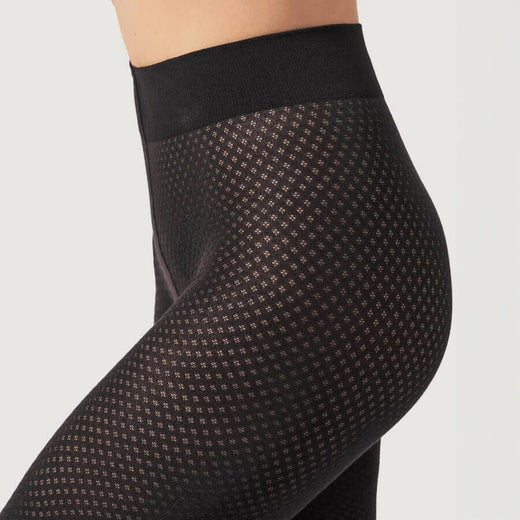 Wolford - Cotton Dot Tights15044 - 7005 Black Strømpebukser 